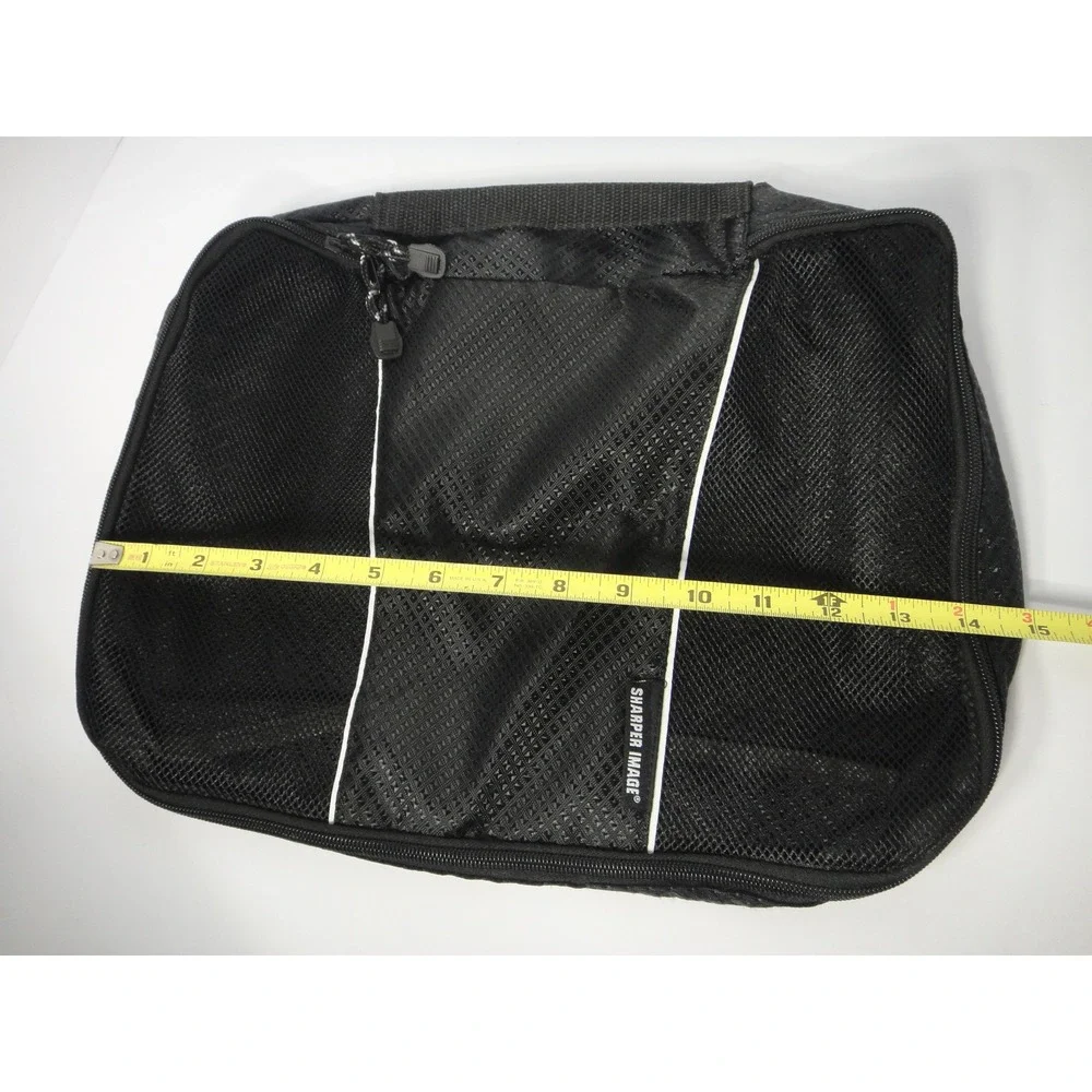 Sharper Image Black Mesh Travel Packing Cubes Set of 2 Luggage Organizer Bags